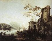 Salvator Rosa, Seascape with Towers